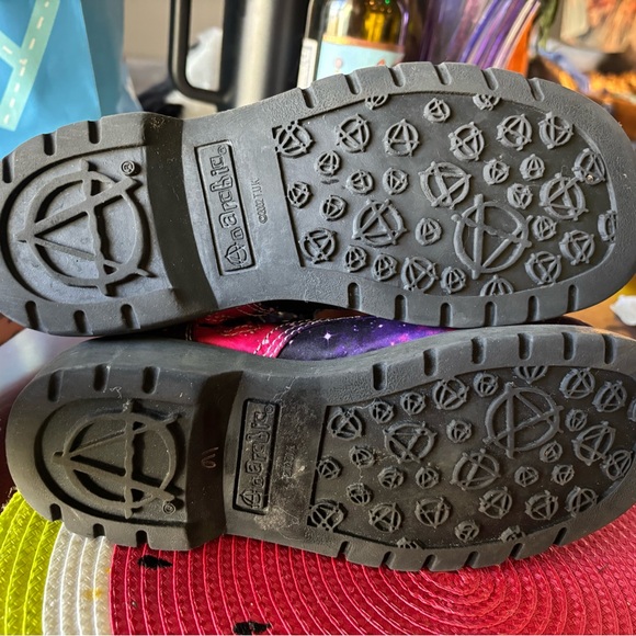 BRIGHT galaxy combat boots!💜 - Picture 5 of 7